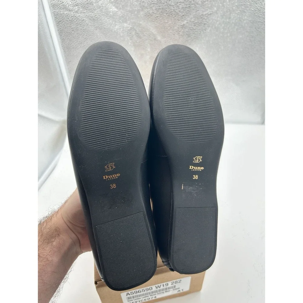 New Dune London Greene Woven Leather Slip On Driving Loafers‎ Mocs Black Size 8